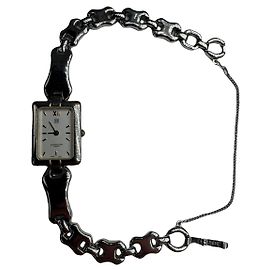 Givenchy Silberstahl Uhr Silber