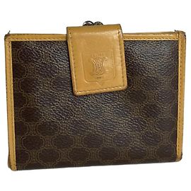 Céline Carteira de couro marrom Celine Triomphe Marrom