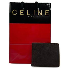 Céline Vintage Celine Paris Lederkartenhalter Monogramm Schwarz