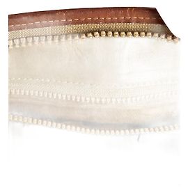 Céline Clutch de couro bege vintage Celine Paris Bege