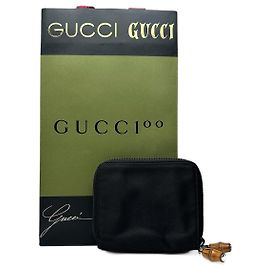 Cartera vintage Gucci de bambú negra Negro