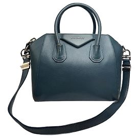 Bolsa de couro Givenchy Antigona vintage azul Azul