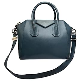 Givenchy-Vintage Givenchy Antigona Leather Bag Blue-Blue