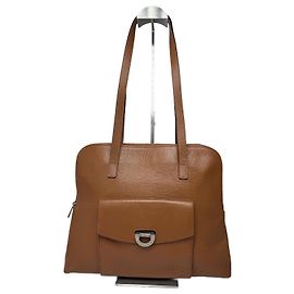 Céline Bolsa de couro vintage Celine Paris marrom Marrom