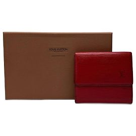 Vintage Louis Vuitton EPI Leather wallet red Red