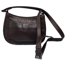 Bolsa de couro vintage Issey Miyake marrom Roxo