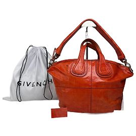 Sac en cuir verni Givenchy Nightingale vintage 2 en 1 Orange Orange