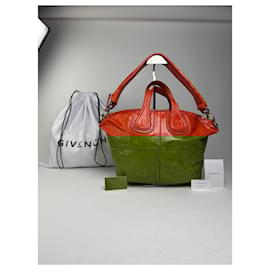 Givenchy-Vintage Givenchy Nightingale 2 way patent leather bag Orange-Orange
