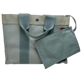 Borsa Hermès vintage azzurro chiaro Argento