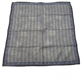Sciarpa a righe vintage Fendi grigia Grigio