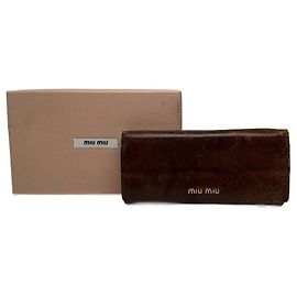 Vintage Miu Miu Leather wallet brown Brown
