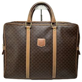 Céline Vintage Celine Paris Monogram Leather Suitcase brown Brown