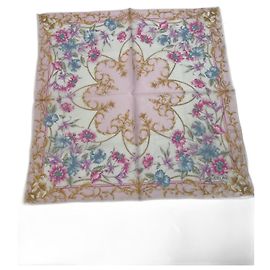 Céline Cachecol vintage Celine floral Rosa