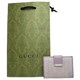 Vintage Gucci Monogram Card Holder Purple Purple