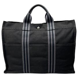 Bolsa shopper vintage Hermès preta Preto
