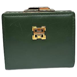 Givenchy-Vintage Givenchy Leather wallet green-Green