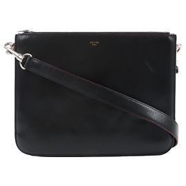 Céline Borsa a tracolla in pelle nera Celine Trio Oversized Edge Nero