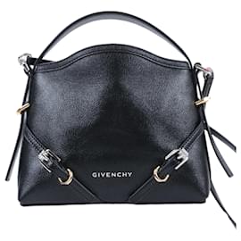 Givenchy-Givenchy Voyeux Leather 2Way Shoulder Bag in Black-Black