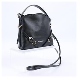 Givenchy-Givenchy Voyeux Leather 2Way Shoulder Bag in Black-Black