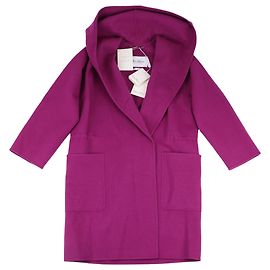 Manteau à capuche en laine Necton de Max Mara en fuchsia Violet