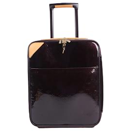 Louis Vuitton-Louis Vuitton Vernis Suitcase Pegase 45 Travel Bag in Amarante M91277-Dark red