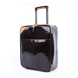 Louis Vuitton-Louis Vuitton Vernis Suitcase Pegase 45 Travel Bag in Amarante M91277-Dark red