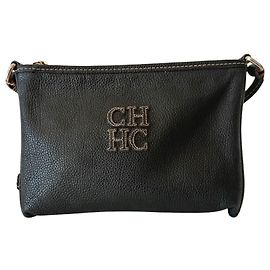 Borsa a tracolla in pelle Carolina Herrera Blu