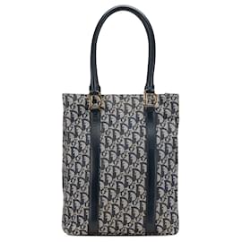 Dior-Dior Blue Diorissimo Trotter Canvas Tote-Blue