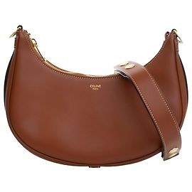 Céline Bolsa de ombro Ava em couro de bezerro médio Celine Brown Marrom