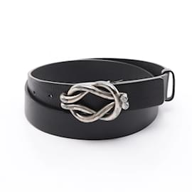 Gucci-Cinto de couro preto masculino Gucci-Preto