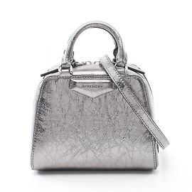 Sac à main Givenchy Antigona Cube Nano Argenté