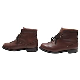 JM Weston-JM WESTON COUNTRY GENTS BOOTS 132 9E 43 L 43.5 BOOTS SHOES-Brown