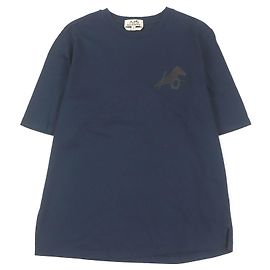 Hermès Hermes Leather Puzzle T-shirt Navy XS Blue Navy blue
