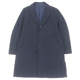 Autre Marque ERRICO FORMICOLA Alpaca Nylon Chester Coat Navy Blue Navy blue