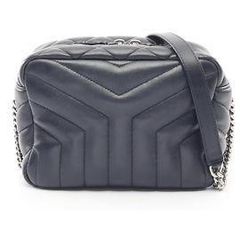 Borsa a Spalla Lulu Bowling di Saint Laurent Blu navy