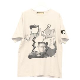 Camiseta GUCCI de algodón gris claro Auth ym015M Gris