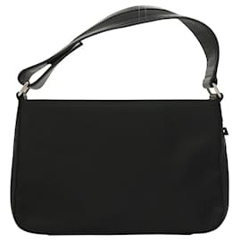Givenchy-GIVENCHY Hand Bag Nylon Black Silver Auth bs26911-Black,Silvery