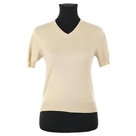 Louis Vuitton Suéter de cachemira beige Beige
