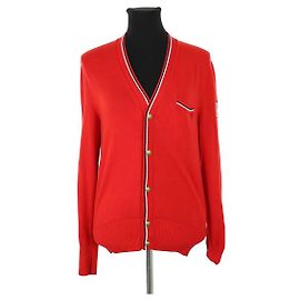 Moncler Cárdigan de algodón rojo Roja