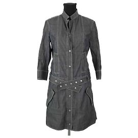 Jil Sander Vestido de algodón gris Gris