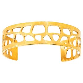 Bracelet manchette Yves Saint Laurent Doré