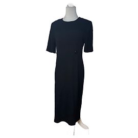 Vintage Givenchy Wollkleid schwarz m/L Schwarz