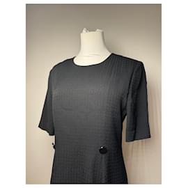 Givenchy-Vintage Givenchy wool Dress black m/L-Black