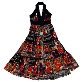 Jean Paul Gaultier Kleider Schwarz Mehrfarben