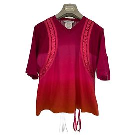 Christian Dior Camiseta Dior por Galliano Rosa Roja