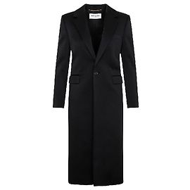 Satinmantel von Saint Laurent Schwarz