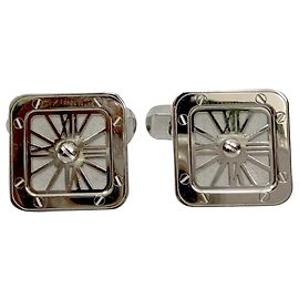 Abotoaduras Cartier Santos de Cartier em metal prateado Prata Metálico