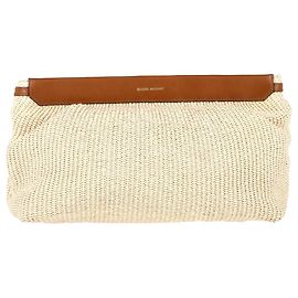 Pochette Luz Clutch Isabel Marant en raphia blanc Blanc