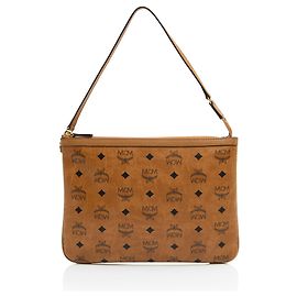 MCM Visetos Große Pochette Braun