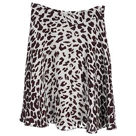 Saia mini A-Line Miu Miu em viscose com estampa animal Outro